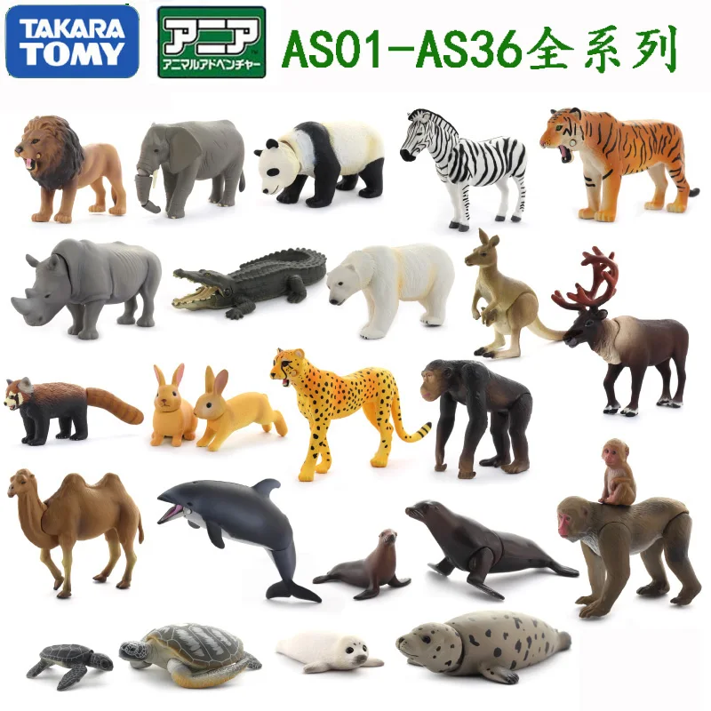 Takara Tomy Tomica ANIA Forest Animal Advanture Model Kit Hot Educational Diecast Resin Baby Toys Funny Kids Dolls Series