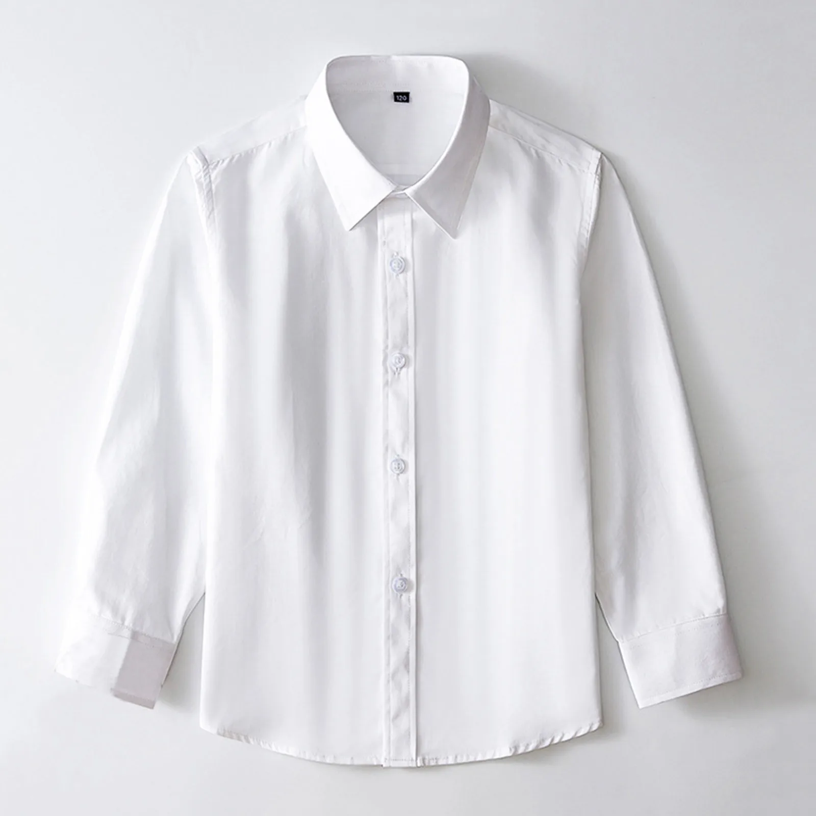 Girls Boys School Blouse Shirt Long Sleeve White Shirt Formal Blouse Top Student Ages 4-13 Years Tops Children Clothes Camisas