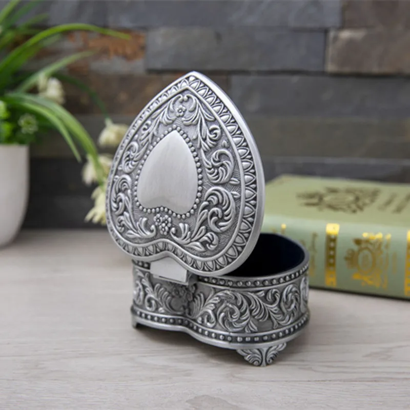 Creative Heart-Shaped Jewelry Box Ring Earrings Treasure Case Keepsake Box Organizer Mothers Day Gifts Mom Birthday Gifts