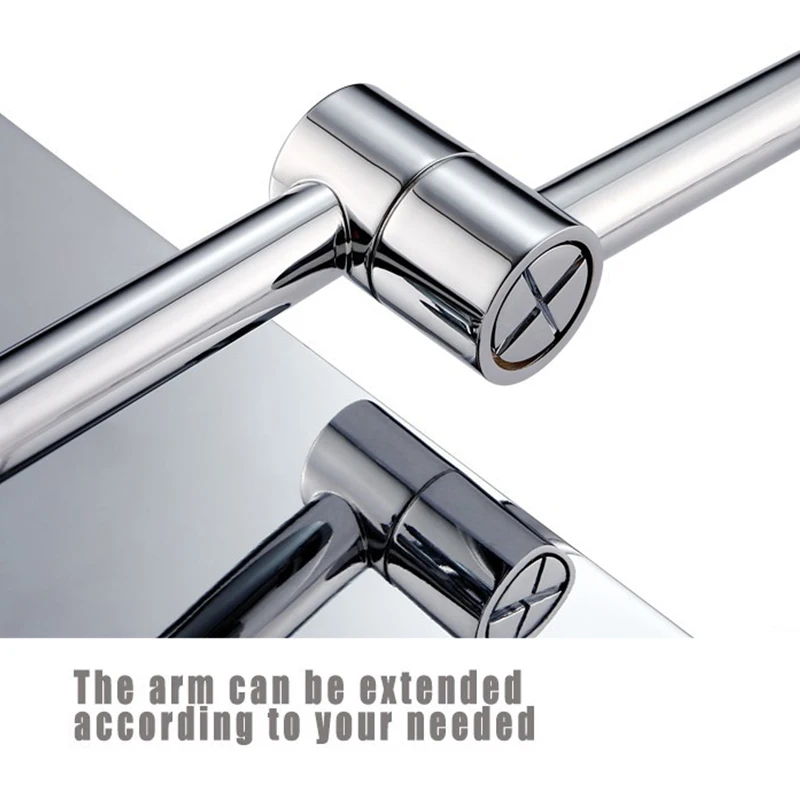 3X Wall Mounted Makeup Mirror Double Sided Magnifying Cosmetic Mirror for Bathroom 8 Inch Extension Mirrors Adjustable Bright