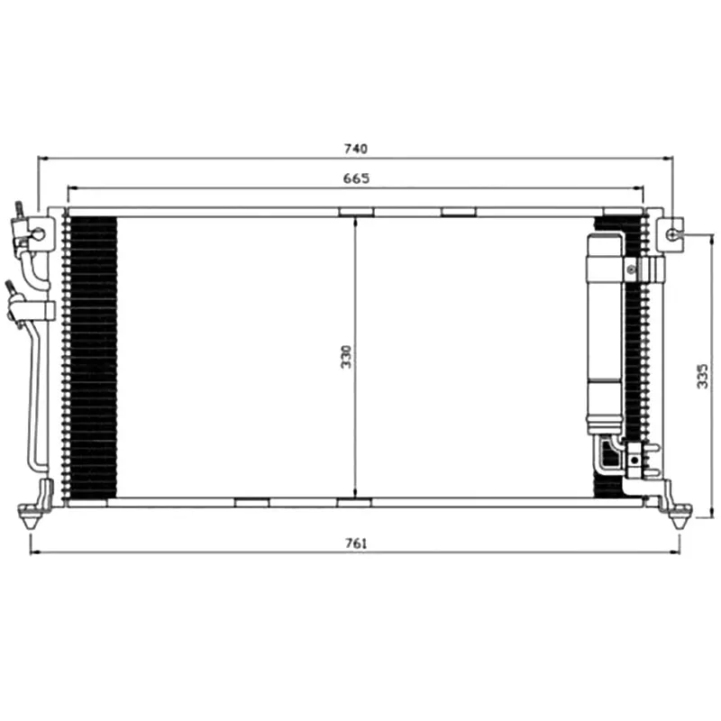 AC CONDENSER AIR CON RADIATOR for MITSUBISHI LANCER EVO 8 9 VIII IX MN134204 MN151100 7812A165 MR500441