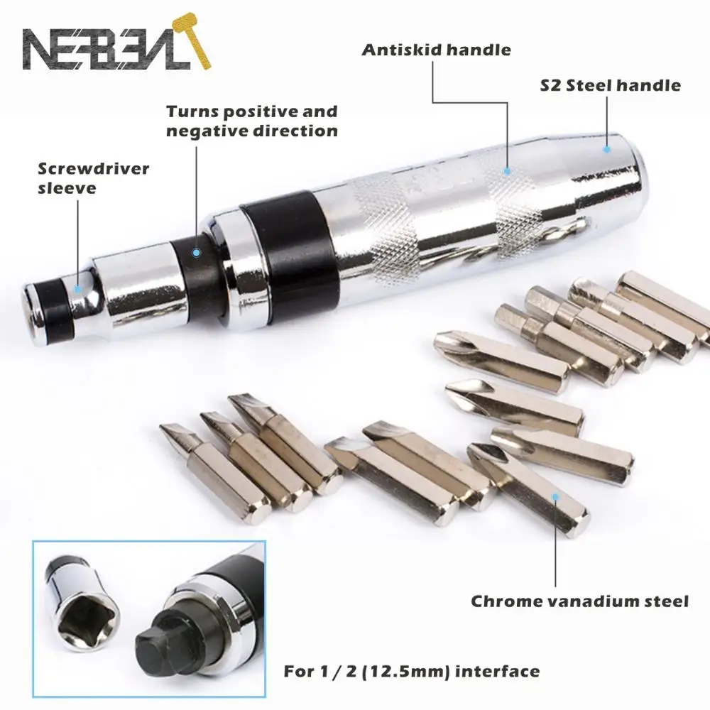 Professional Multi-purpose Heavy Duty Shock screw Driver Chisel Bits Tools Socket Kit Impact Screwdriver Bits Screw Extractor