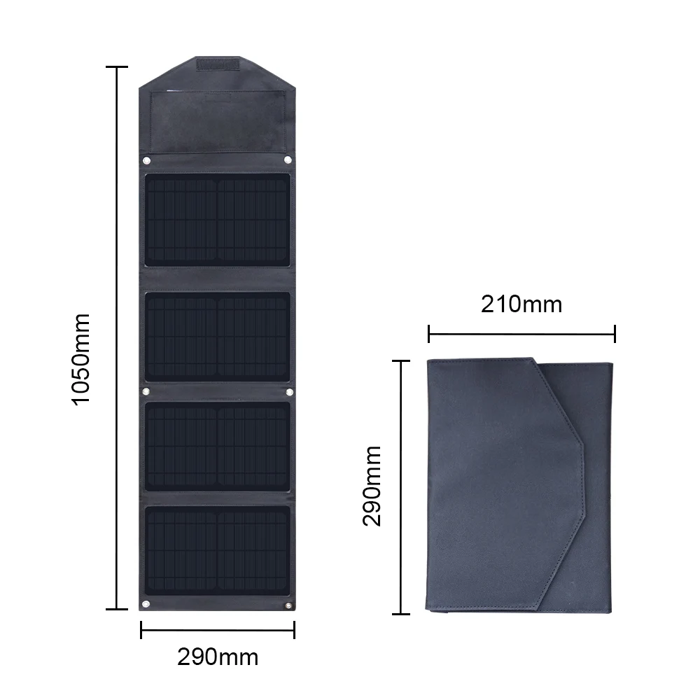 30W Foldable Solar Panel Folding Charger 5V USB QC3.0 charging for Camping solar power bank Cell Phone tablet Power Bank