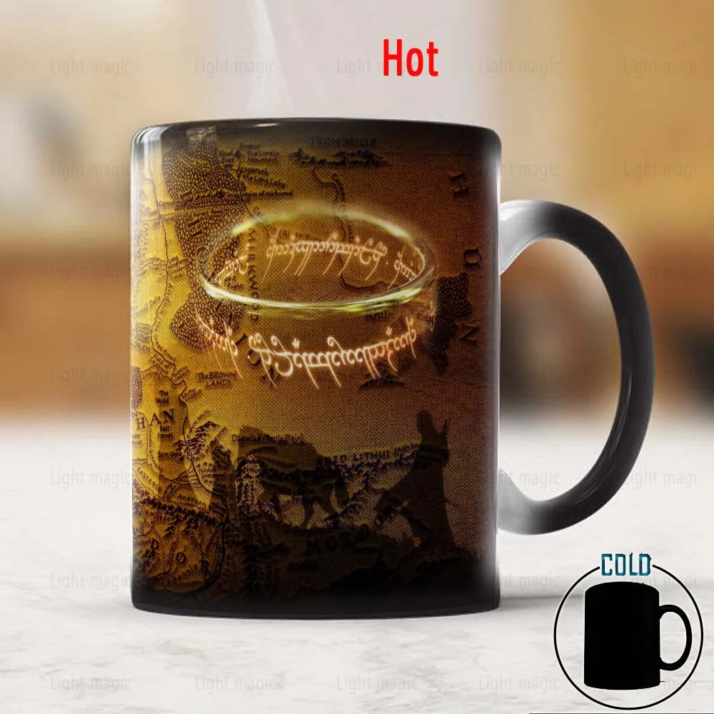 The Ring King Coffee Mug 11oz Ceramic Color Changed Mugs coffee Cups Ceramic Christmas Gift