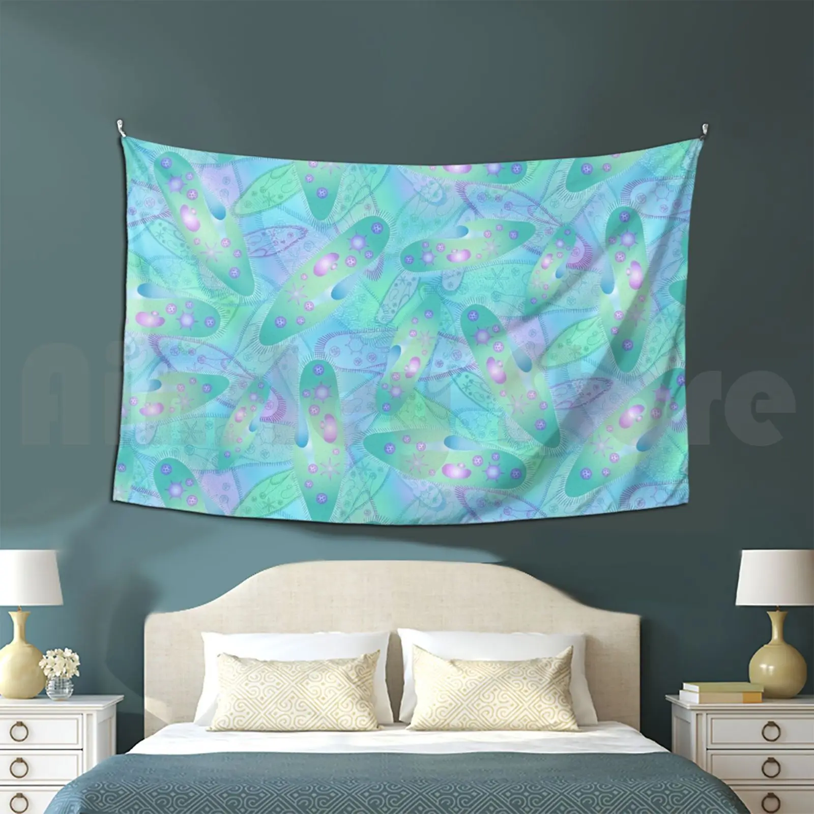 Paramecium Customized Tapestry Paramecium Science Biology Microorganism Cells Nucleus Mitochondria