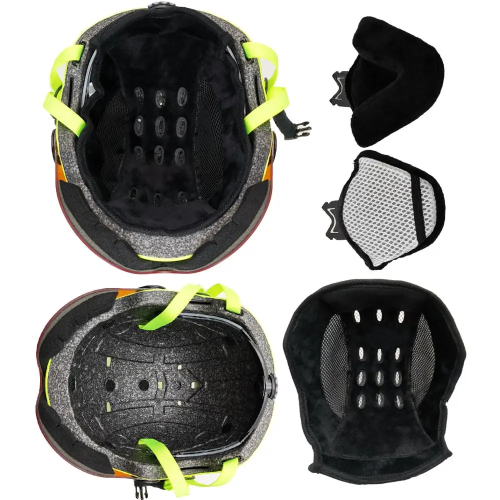 LOCLE mise à niveau hommes femmes casque de Ski en mouille Sports d'hiver casques de Ski Ski Snowboard avec lunettes masque neige Skate casque