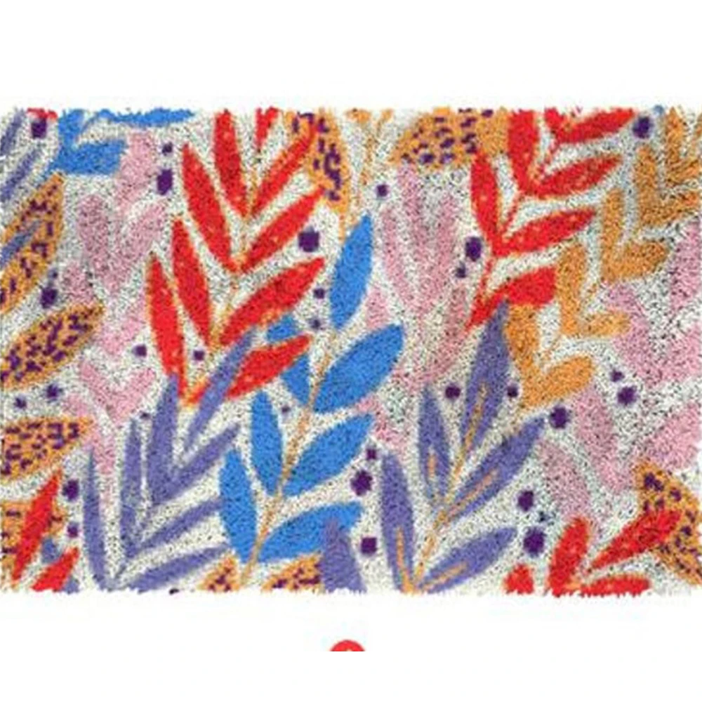 

Набор крючков с защелкой для хобби и рукоделия для взрослых, ковровая вышивка с предварительно напечатанным рисунком, крючок с защелкой, листья, вязаный ковер