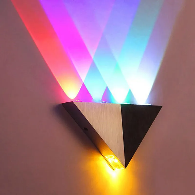 Modern Triangle LED RGB Wall Lamp AC90-265V High Power Home Lighting Aluminum Led Wall Luminaire For Home Decoration