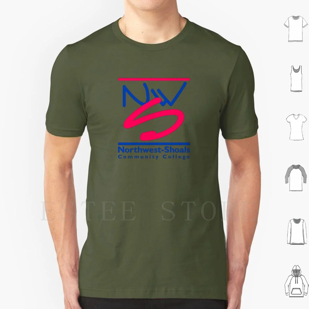 Nws T Shirt DIY Big Size 100% Cotton Northwest Shoals Logo Northwest Shoals Student Northwest Shoals Design Favorite College