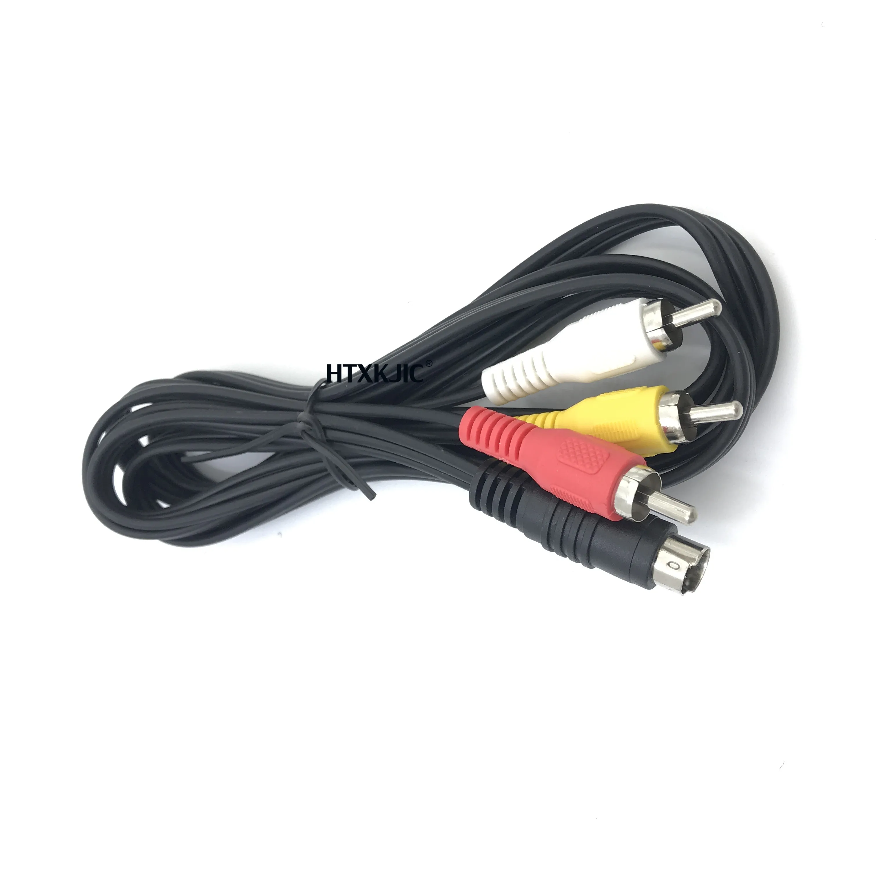 4 Pin mini din S-wtyczka wideo do 3 RCA kabel z wtyczką S-wideo 4-Pin męski na 3-RCA mężczyzna RGB sygnał wizyjny kabel 1.5m