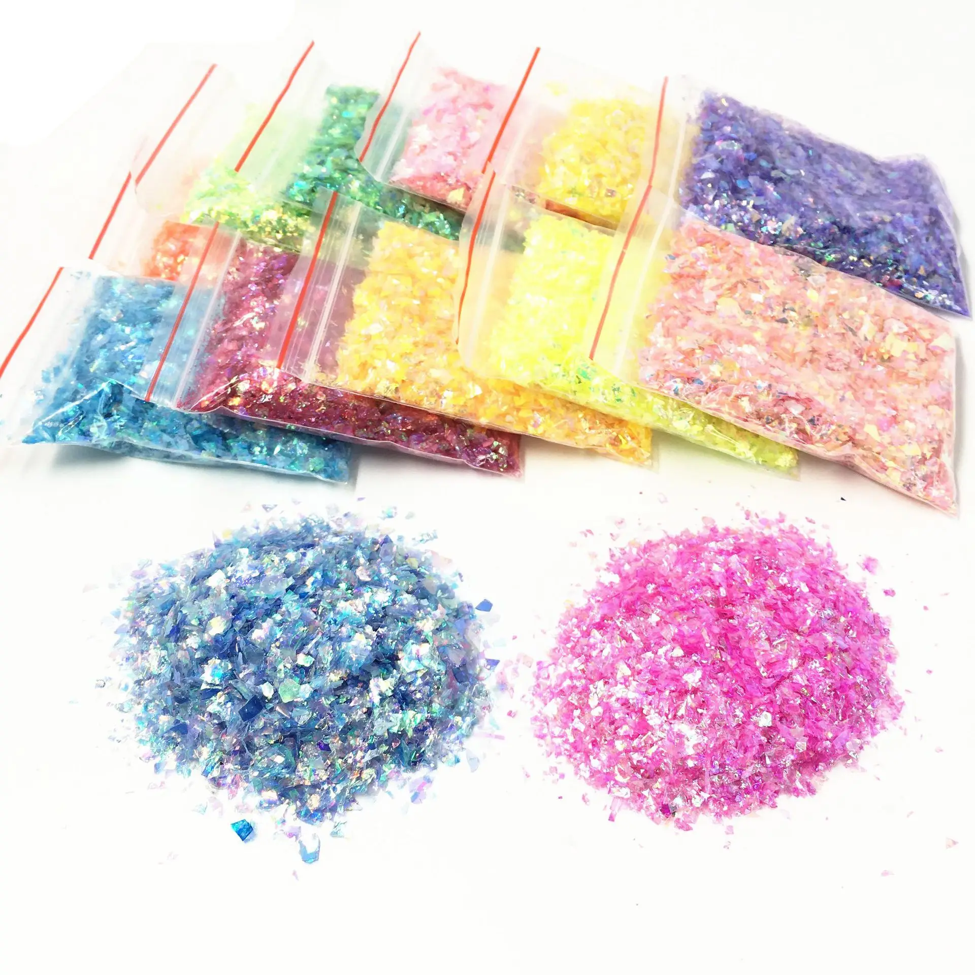 Nail Sequins Irregular Shell Paper Sequin DIY Nail Flakie Colorful Paillette Glitter Nail Art Sequins for 3D Nail Art Decoration