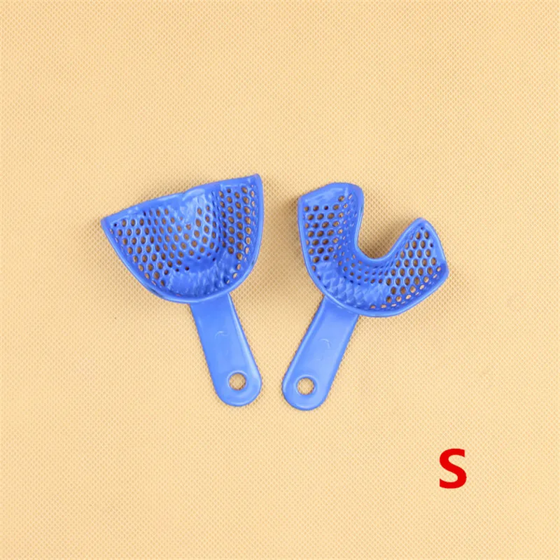 2pcs/Set Dental Impression Trays Oral Hygiene Plastic-Steel Dental Impression Trays Teeth Holder Dental Materials Dentist Tools