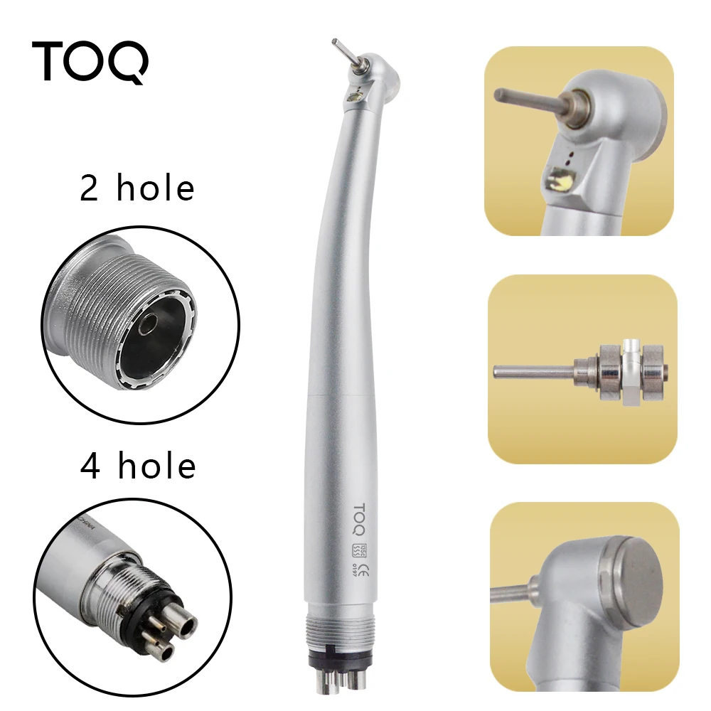 Mini Head Dental LED Cartridge Rotor Turbine Handpiece 2/4 Hole Fiber Optic Dental Material unit dental chair