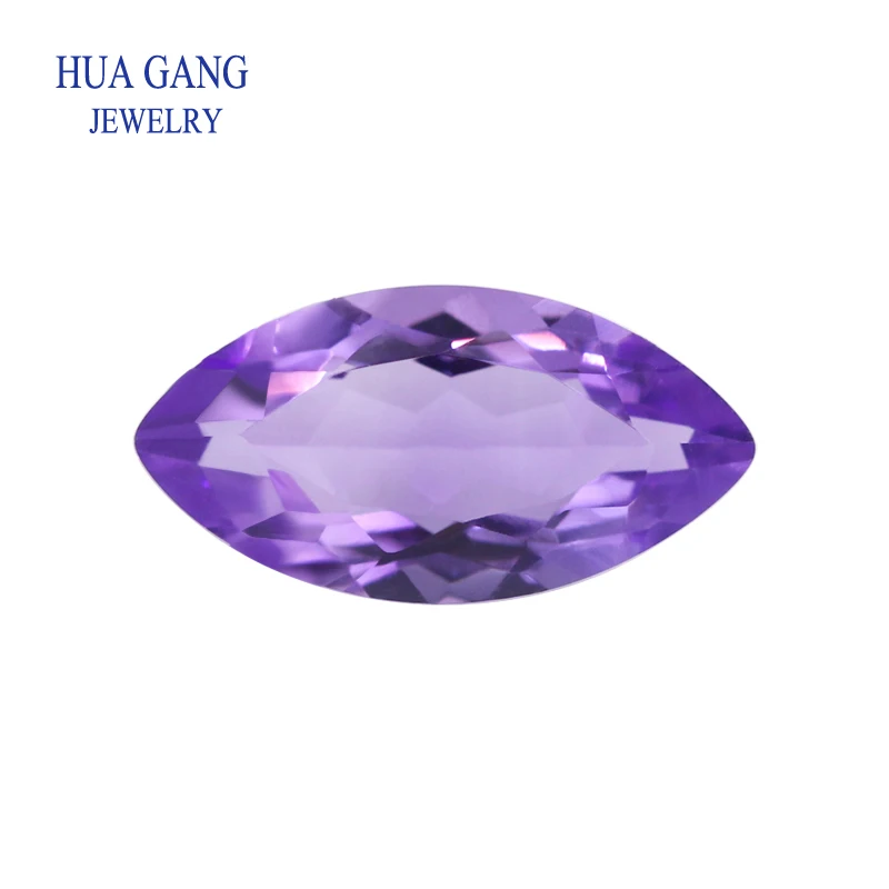 Natural Light Amethyst Stone Loose Gemstone Marquise Shape Size 1.5x3~6x12mm For DIY Jewelry Making