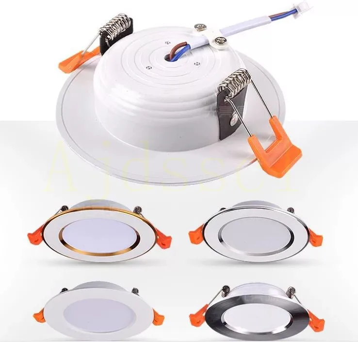 Dimmable LED Downlight 10pcs Tricolor Dimming 5W 7W 9W 12W 15W Spot Recessed LED Ceiling Downlight Light Tri-tone Light Lamp