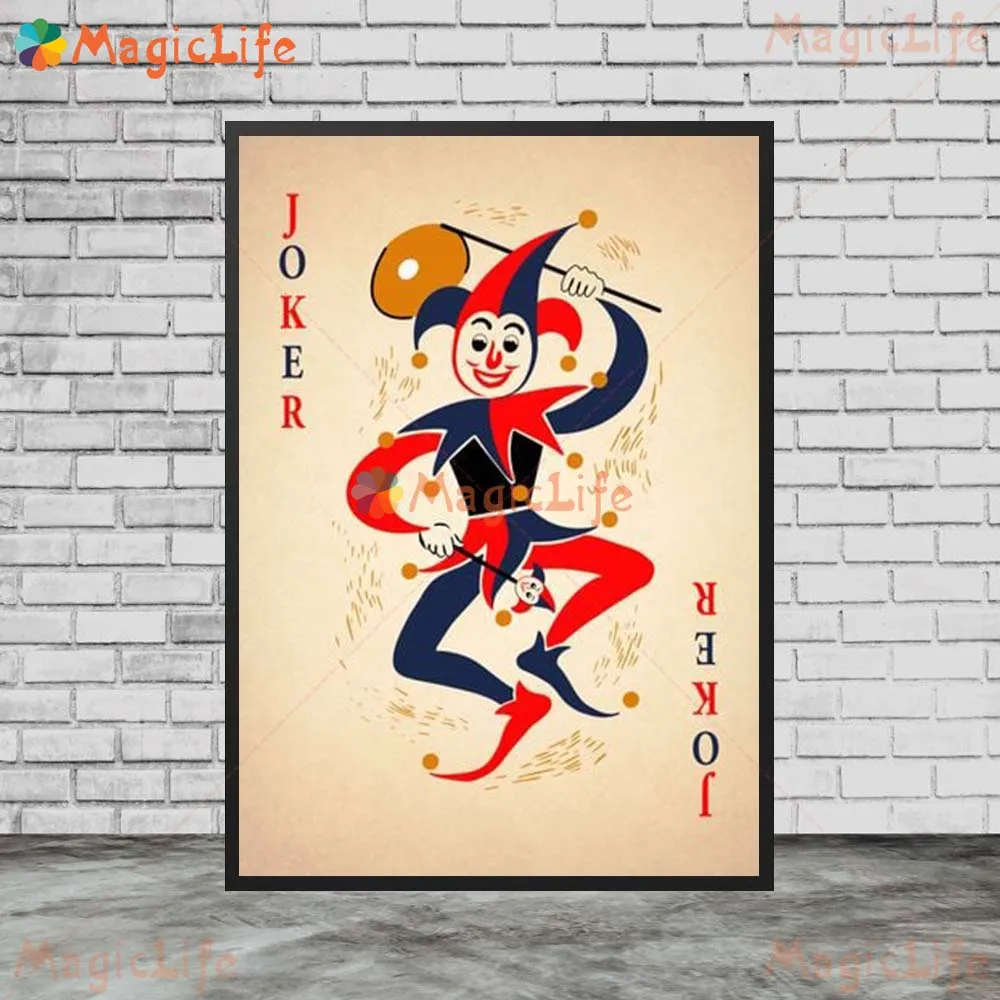 Joker Playing Cards Poker Posters Wall Pictures For Living Room Home Decor Nordic Poster Wall Art Canvas Painting Unframed