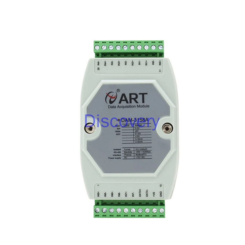 

Analog 8-channel Acquisition Module Voltage and Current Input 4-20ma to Rs485 Module DAM3158A