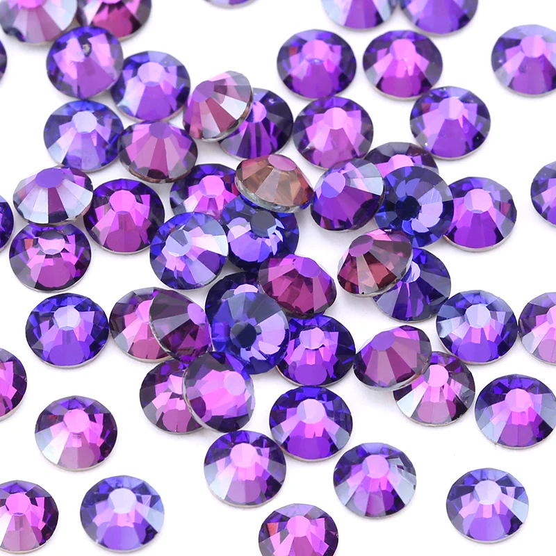 Purple Velvet Strass Crystal Rhinestone Glitters Diamond Gem Non Hotfix 3D Glitter For Nail Decoration Flatback Loose стразы