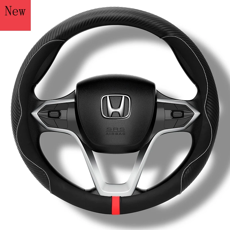 

Universal Leather Steering Wheel Cover 37\38cm All Series for Honda Fit Accord City CRV 10 Generation Civic Xrv Vezel Crider