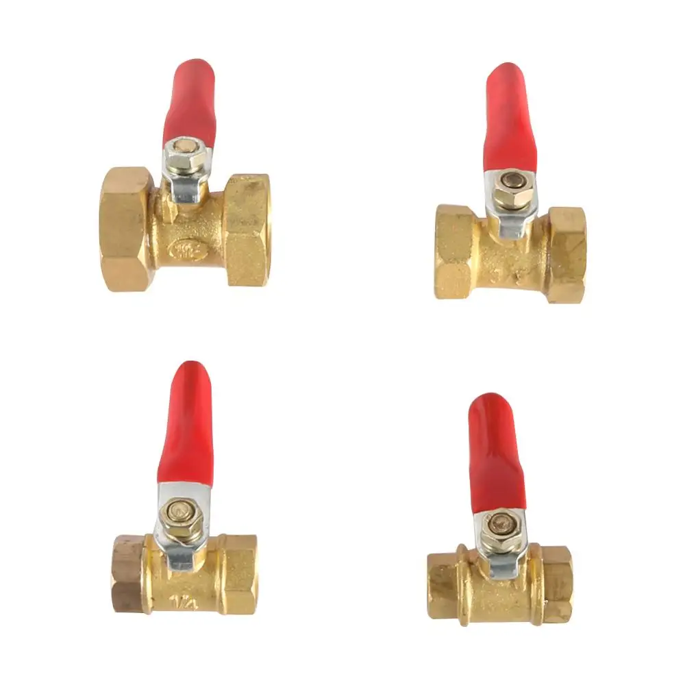 2Pcs Brass Ball Valve 1/4” 1/8\