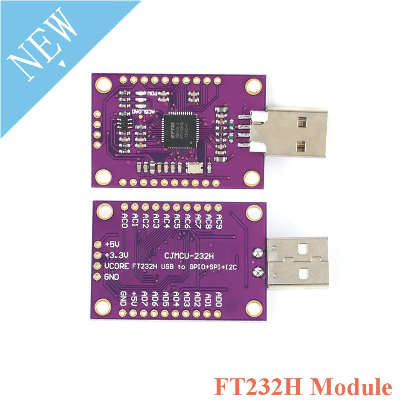 CJMCU FT232H USB a JTAG UART FIFO SPI IIC I2C Módulo de puerto serie FT232H multifunción de alta velocidad 3,3 V 5V