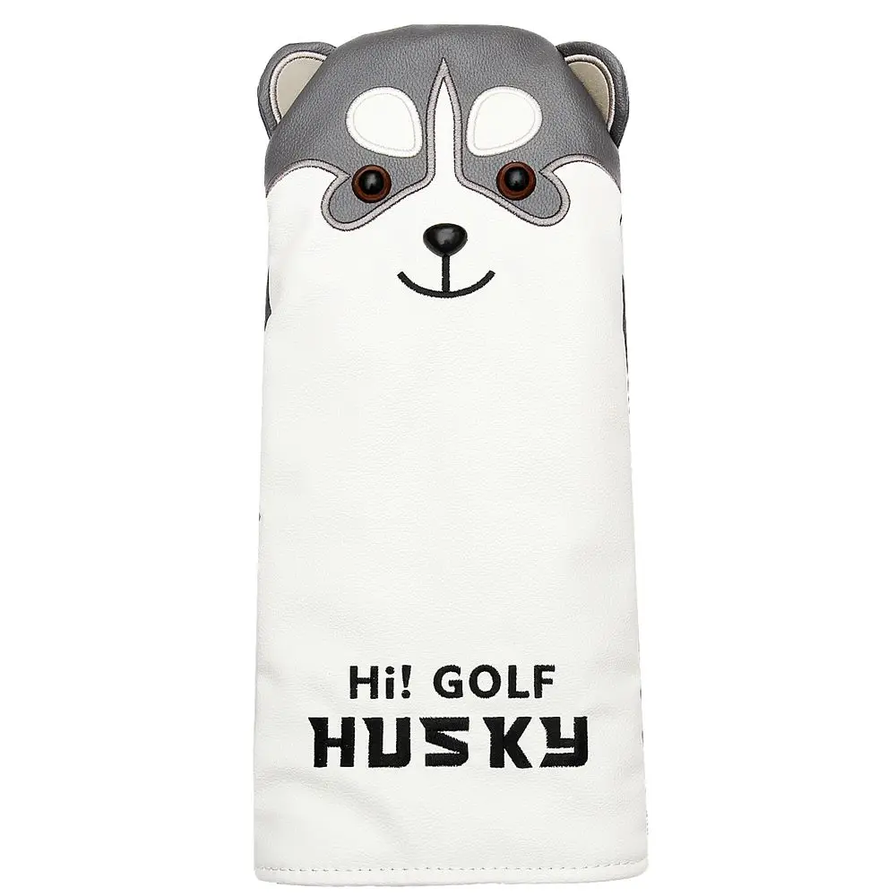 Mooie Husky Golf Driver Head Cover Cartoon Animal #1 #3 #5 #7 Woods Pu Lederen Headcover stofdicht Covers