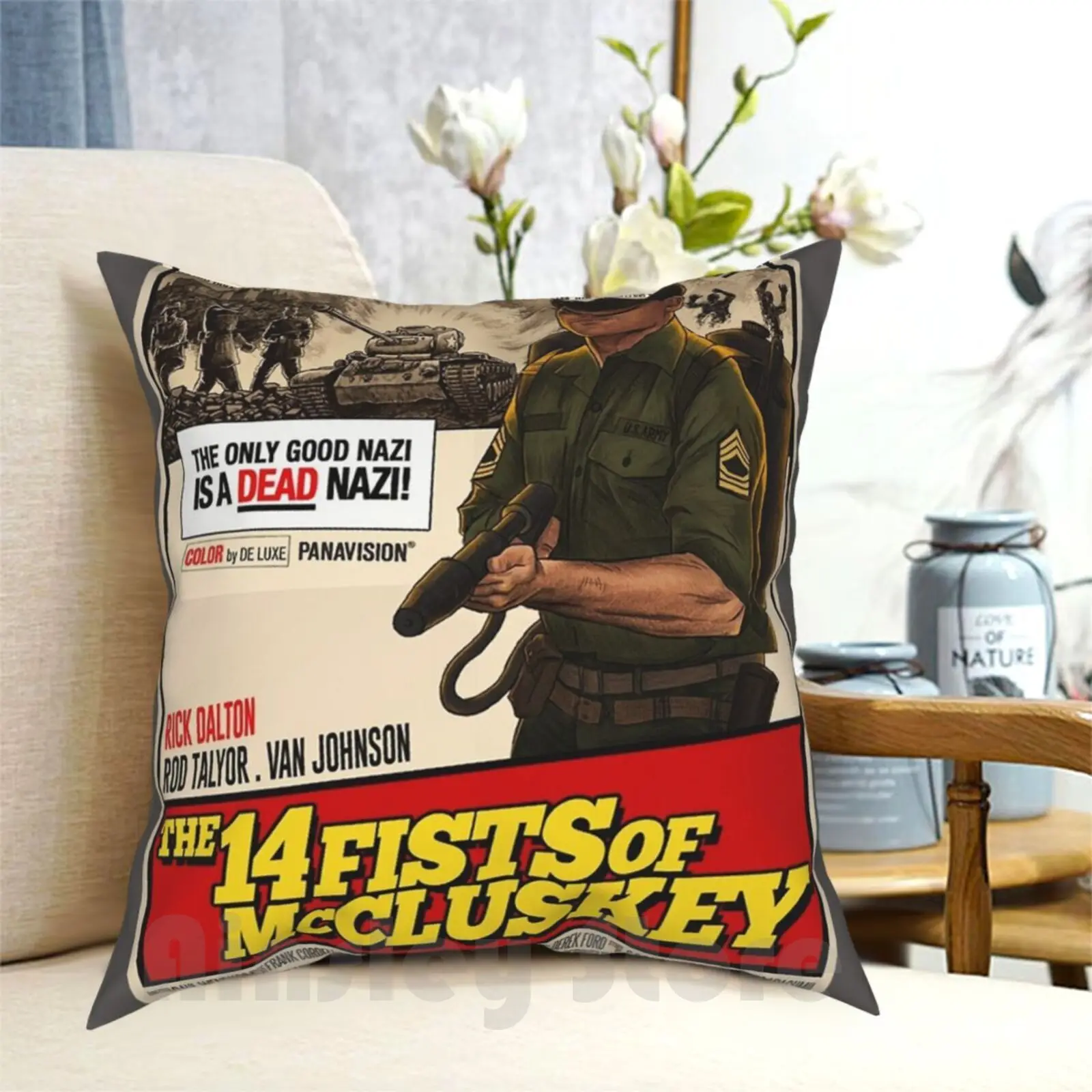 Once Upon A Time In Hollywood-14 Fists Of Mcluskey Pillow Case Printed Home Soft Throw Pillow Once Upon A Time In