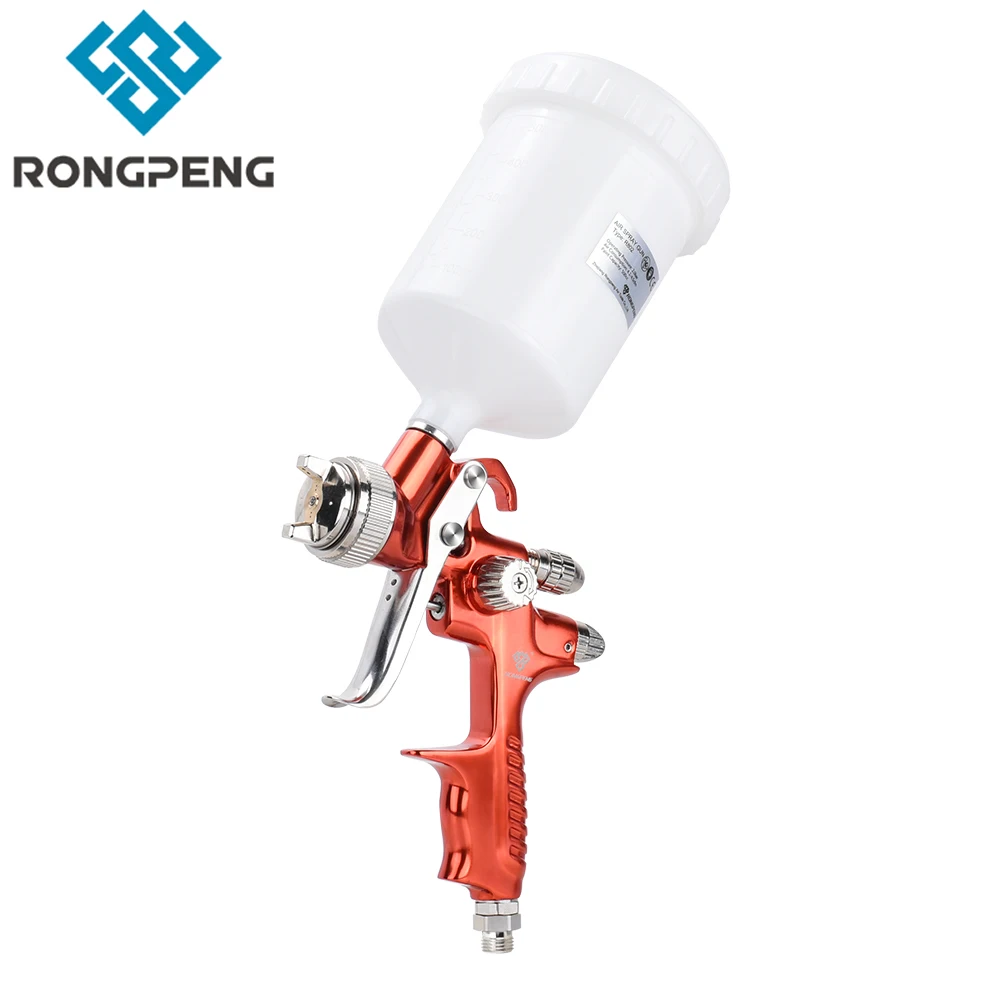 HVLP Spray Gun RONGPENG Professional Pneumatic 1.3mm Nozzle Pneumatic Tool Airbrush For Car Auto Finish Coat Paintingg