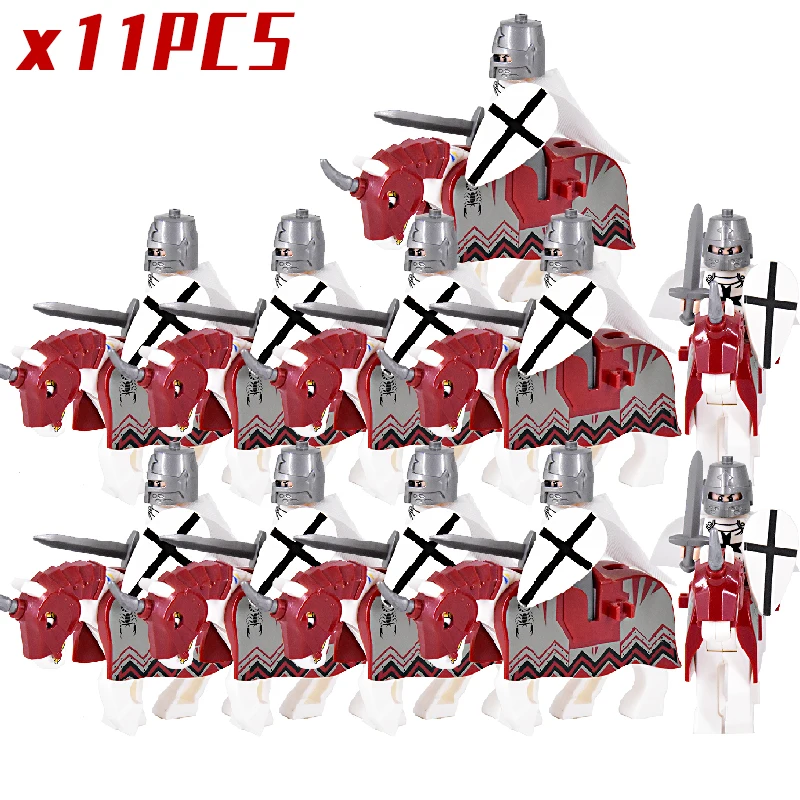 Classic War Horse Crusader Rome Commander Spartan Medieval Knights Group Figures building blocks bricks Castle toys For Boys