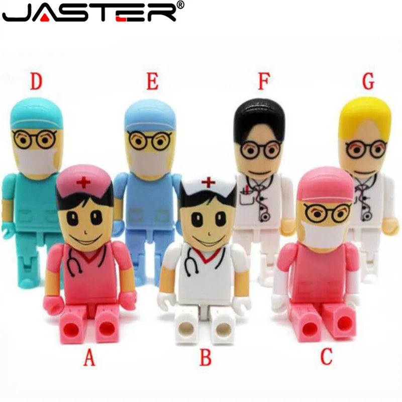 

JASTER plastic doctors memory stick doctor nurses pendrive usb flash drive pendrive 4GB 8GB 16GB 32GB 64GB USB flash disk gift