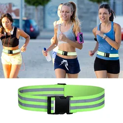 Reflective Band for Running High Visible Night Safety Gear for Arm Wrist Waist Ankle Adjustable Elastic Safety Reflective Belt