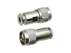 10pcs UHF PL259 Male Plug Connector Clamp RG8X RG-8X LMR240 Cable RF Coaxial Brass Straight New