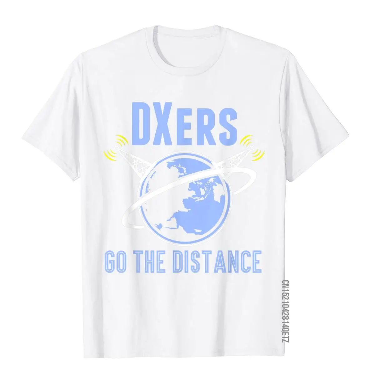 DXers Go The Distance Funny Ham Radio T-Shirt Tops Shirts Newest Customized Cotton Mens Top T-Shirts Youthful