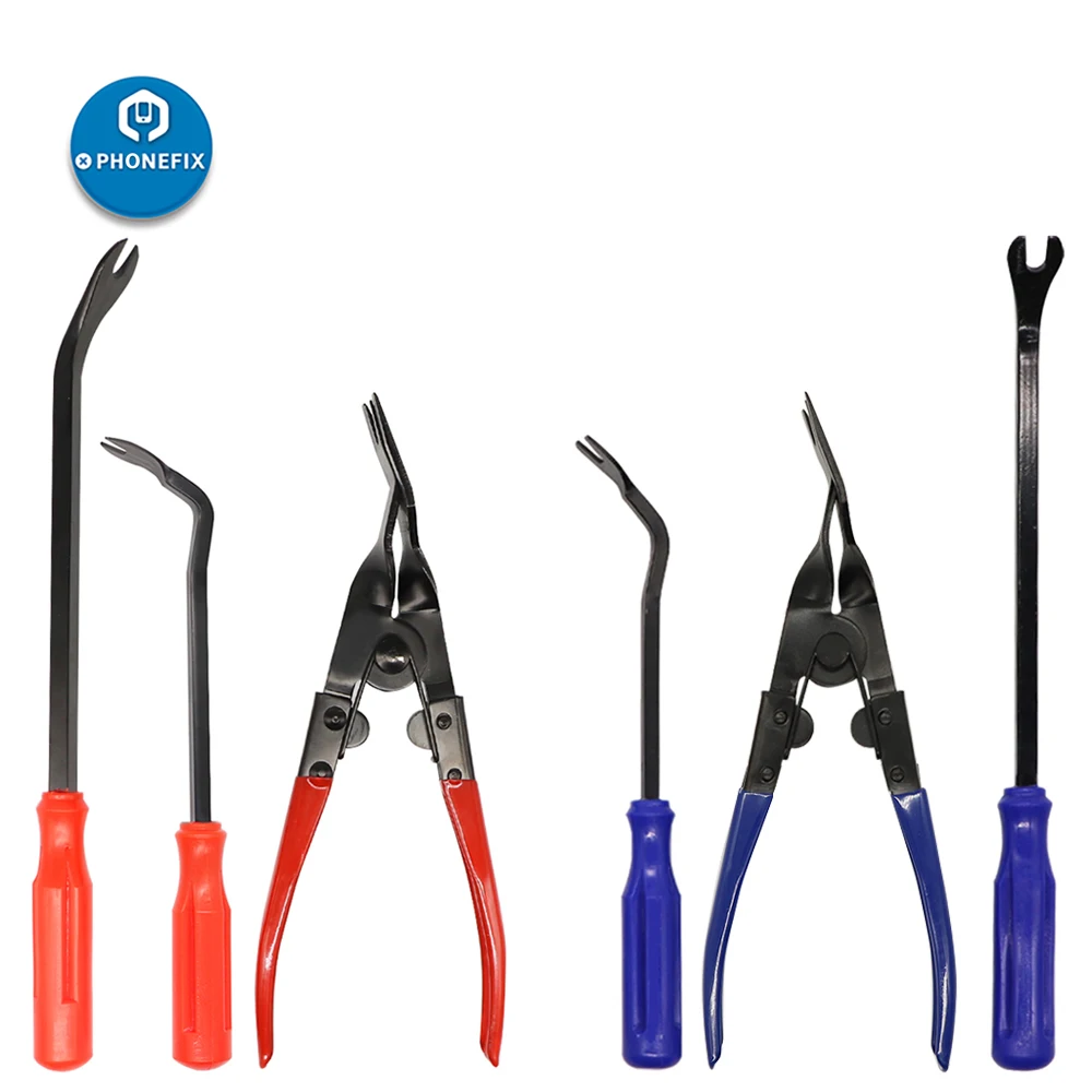 2pcs Auto Pliers Set Fastener Removal Tool Car Upholstery Combo Repair Kit Car Door Trim Clips Repair Tools Clip Plier Tools