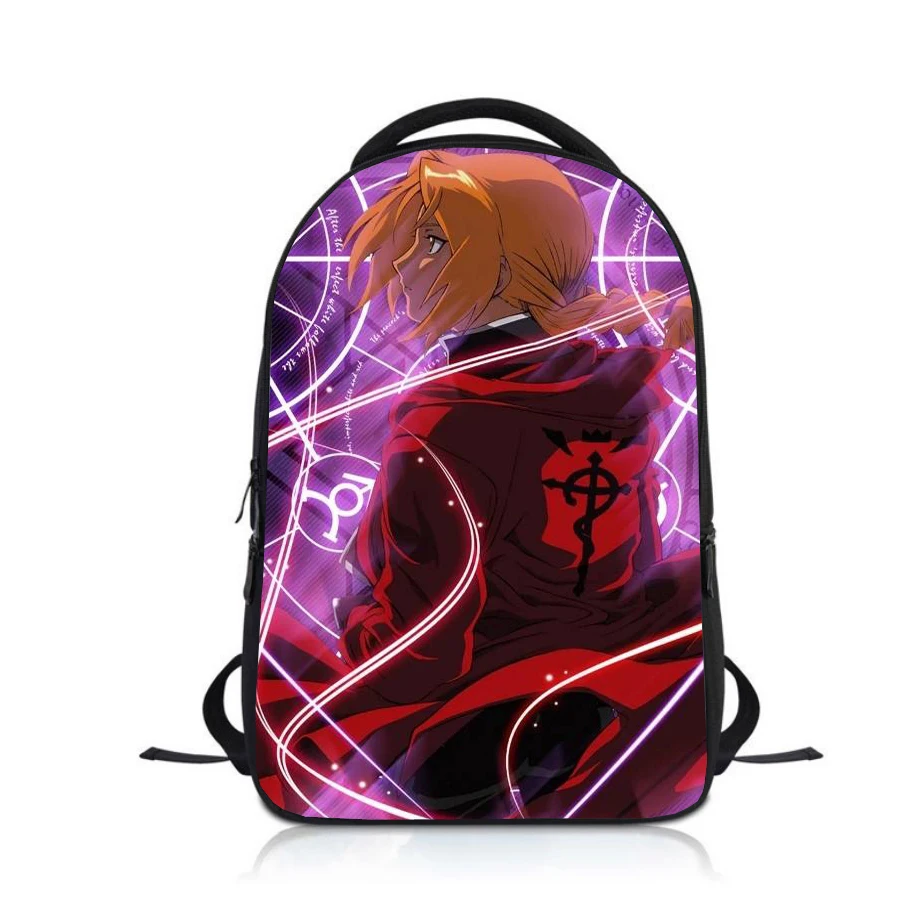 Anime Fullmetal Alchemist Studenten Rucksack Schule Tasche Kinder Cartoon Rucksack Jungen Mädchen Rucksack Kinder Bookbag Satchel