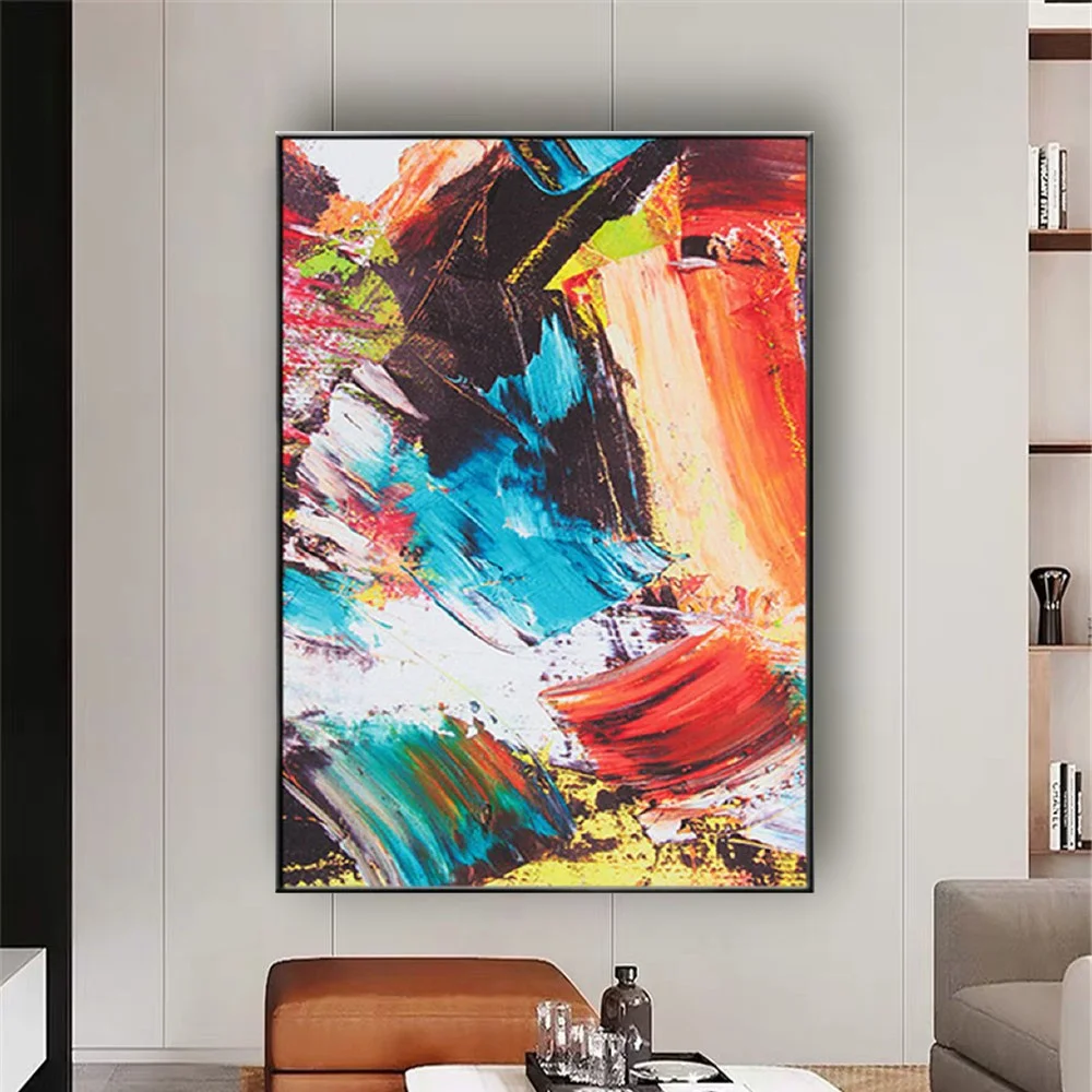 

100%Hand-Painted Oil Painting Abstract painted texture knife painting Modern Canvas Painting For Home Decor Living Room Wall Art