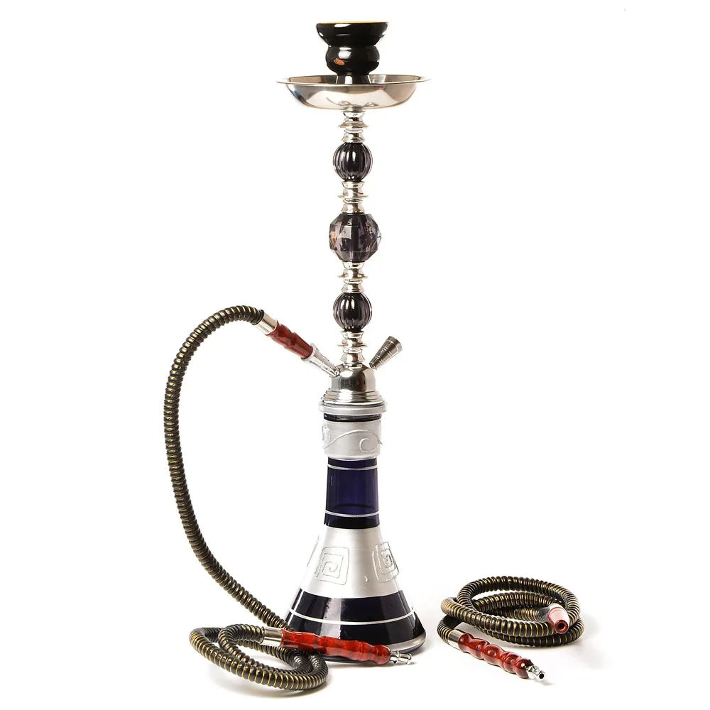 Traditional Classical Glass Hookah Include Double Hose Ceramic Bowl Charcoal Tongs Narguile Chichas Hookah Set