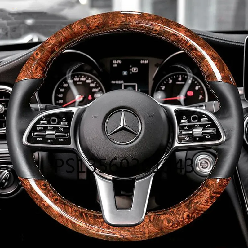 

Suitable for Mercedes-Benz c200l glc260l e300l gla200 a200l hand-sewn steering wheel cover suede leather grip cover