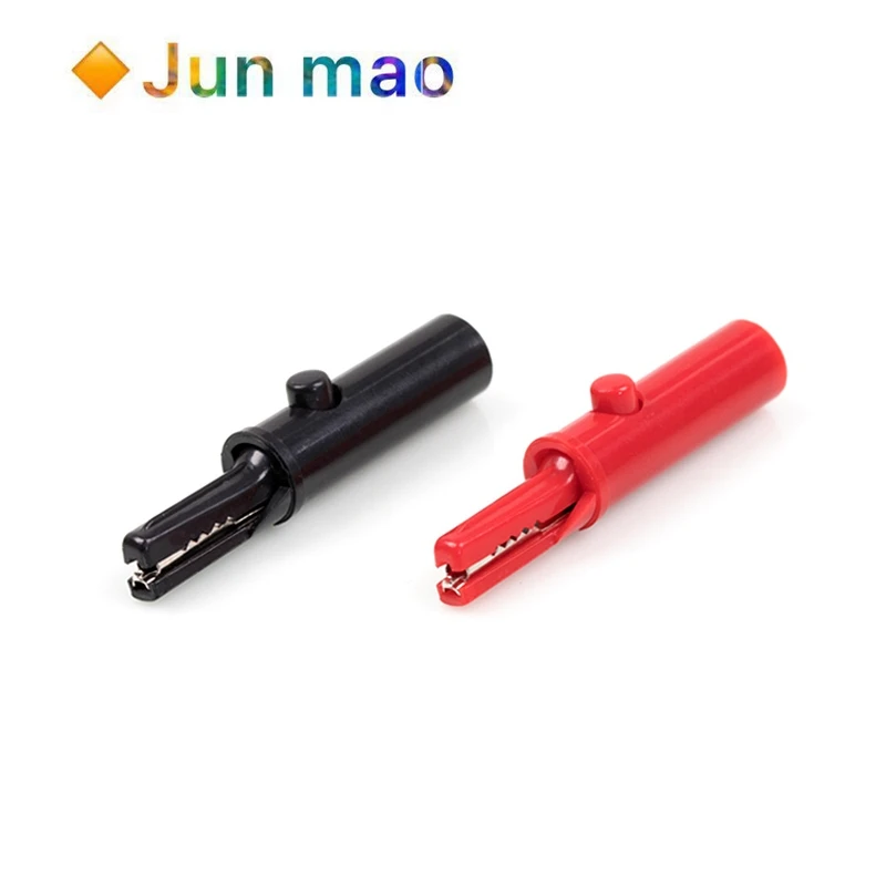 2Pcs/Lot Push Button Type Full Protective Alligator Clip For Professional Multimeter