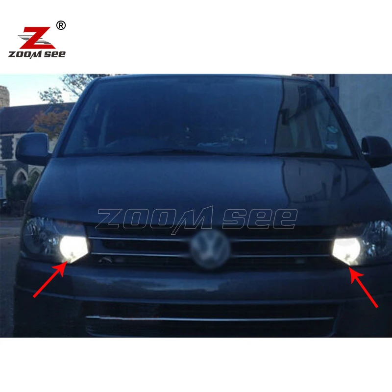 2pc x Top quality P21W Ba15s Canbus White LED DRL Daytime Running light bulb for VW Transporter T5 T5.1 T6 (2010-2019)