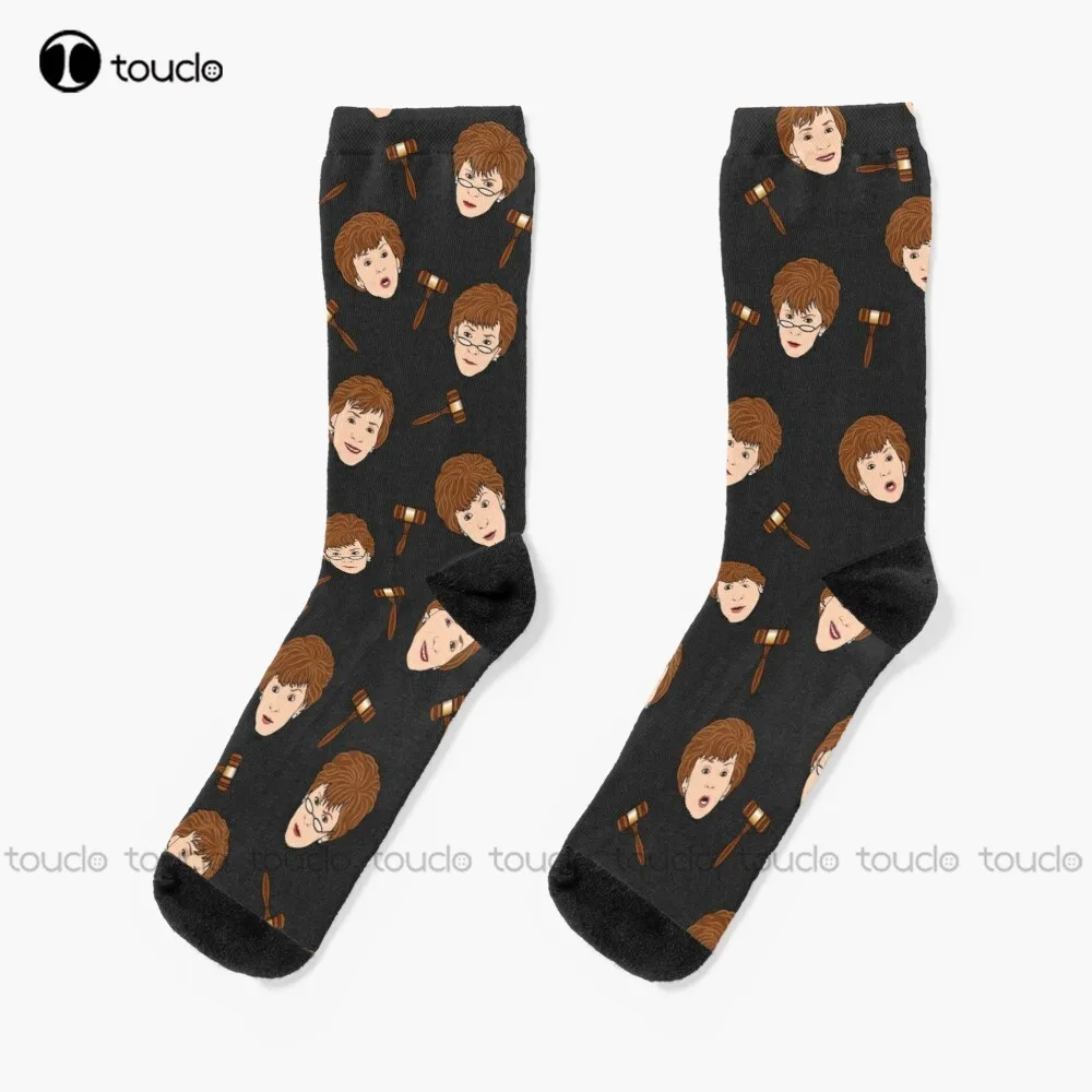 Judge Judy | Baloney Socks Mens Socks Black Christmas Fashion New Year Gift Unisex Adult Teen Youth Socks 360° Digital Print