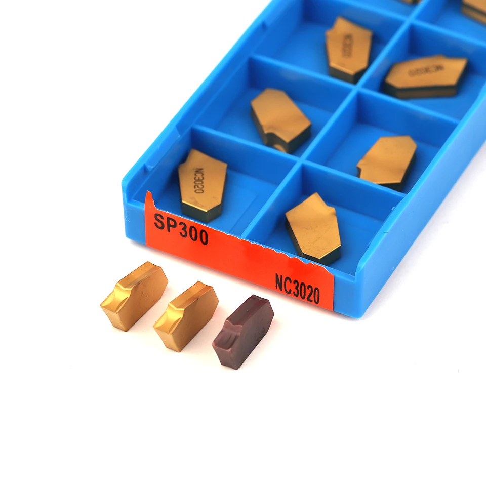 Torno Cnc Grooving Carbide Inserções Ferramenta de Torneamento Grooving Off Ferramentas Sp300 Nc3020 Nc3030 Pc9030