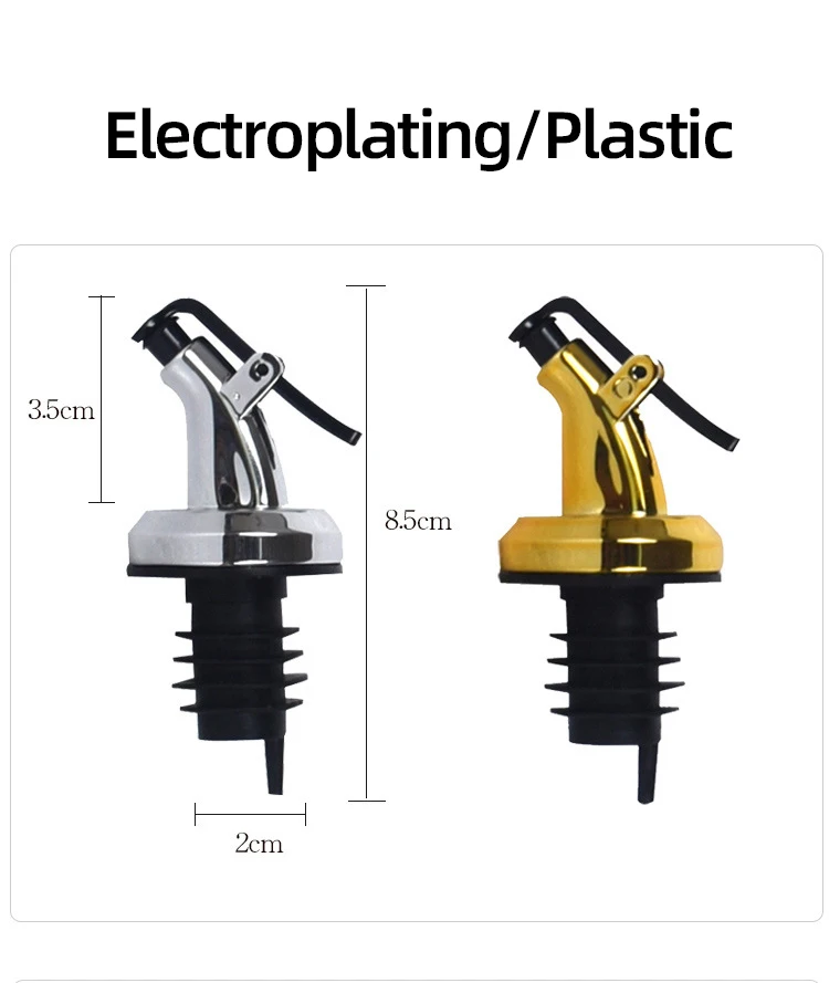 Gold Olive Oil Spout  Oil And Vinegar Dispenser Pour Spouts With Attach Cap for Easy Cover, Perfect Choice for Olive Oil Bottle