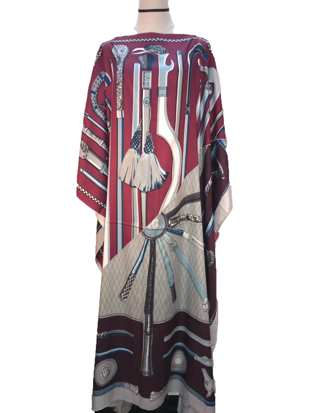 Plus size fashion printed Kaftan Bohemian Printed Loose Beach Dresses Dashiki African loose Abaya Robe clothes African clothes