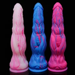 New Arrival Large Anal Sex Toys Butt Fantasy Realistic Dildo Animal Massage For Men Women Big Anal Beads Liquid Silicone Penis