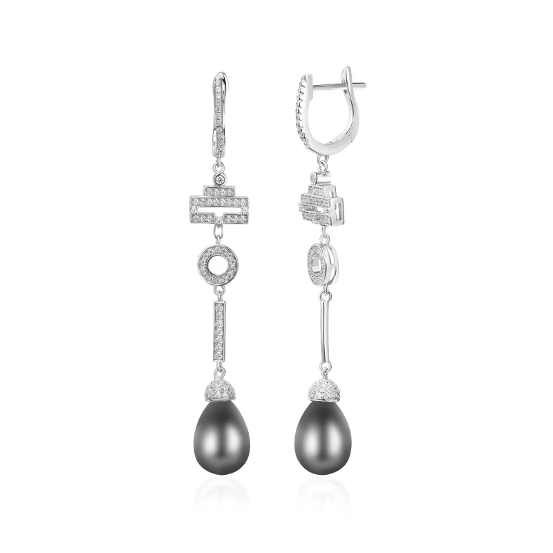 925 Sterling Silver Fashion Personality High Quality Zircon Shell Pearl Drop Earrings For Women\'s Cute RomaClassic Jewelry Gift