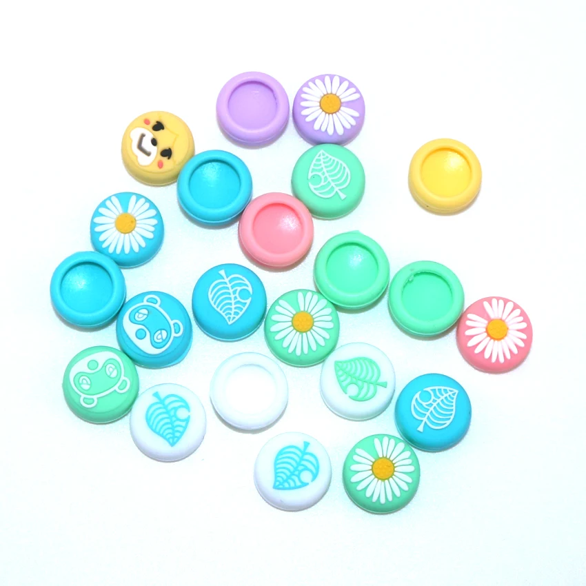 JCD 2Pcs Animal Crossing Analog ซิลิโคน Thumb Grip สำหรับ Nintend Switch NS Lite Joy Con คอนโทรลเลอร์ JoyCon จอยสติ๊ก