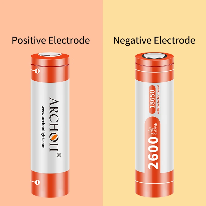 ARCHON original 2600mAh 18650 battery 3.7v EU US USB plug 18650 charger Rechargeable flashlight battery 18650 lithium battery