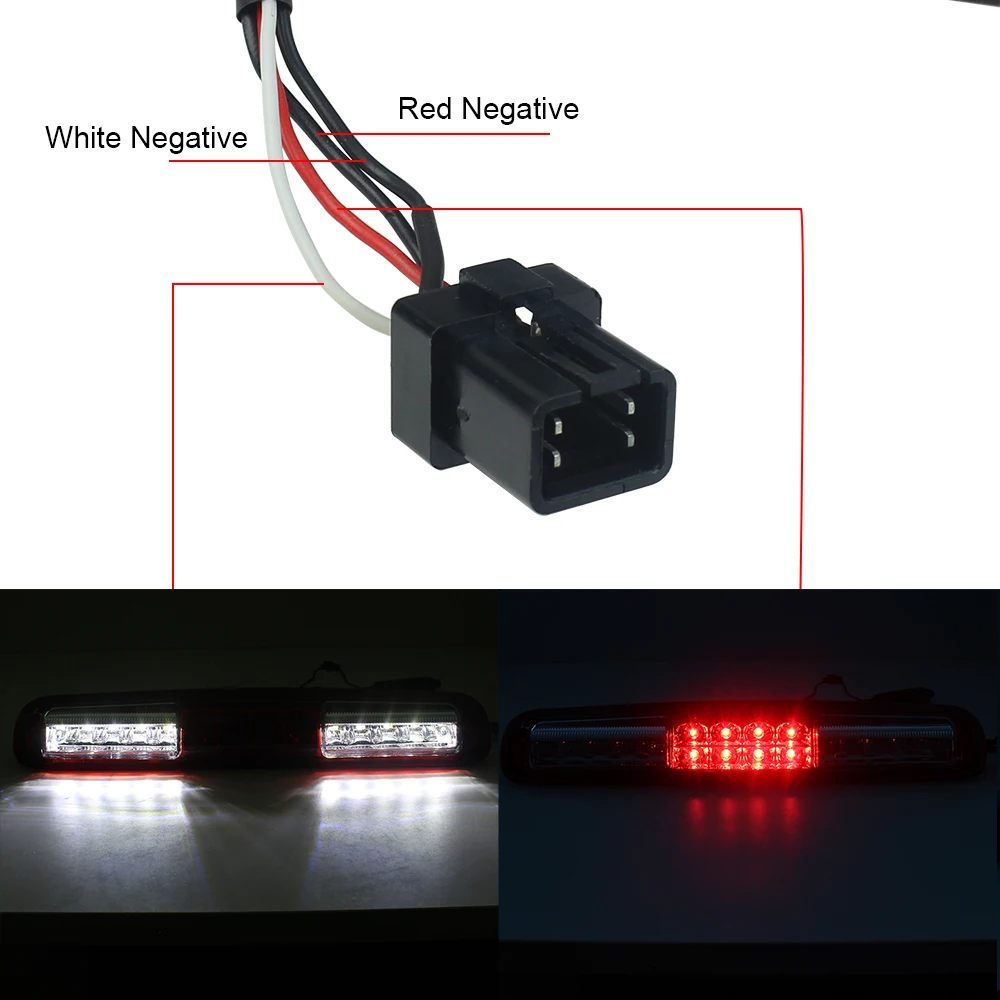 for Chevy Silverado 1999-2006 GMC Sierra 3RD LED Tail Brake Cargo Light Led 3rd Third Brake Rear Roof Stop Light Bar