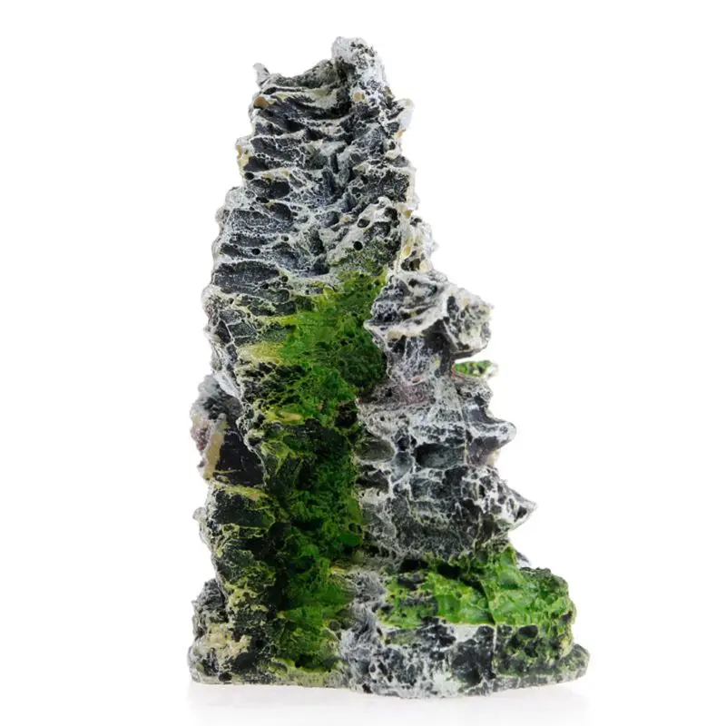 Mountain View Aquarium Rock Cave Tree Bridge Fish Tank Ornament Rockery Decor 